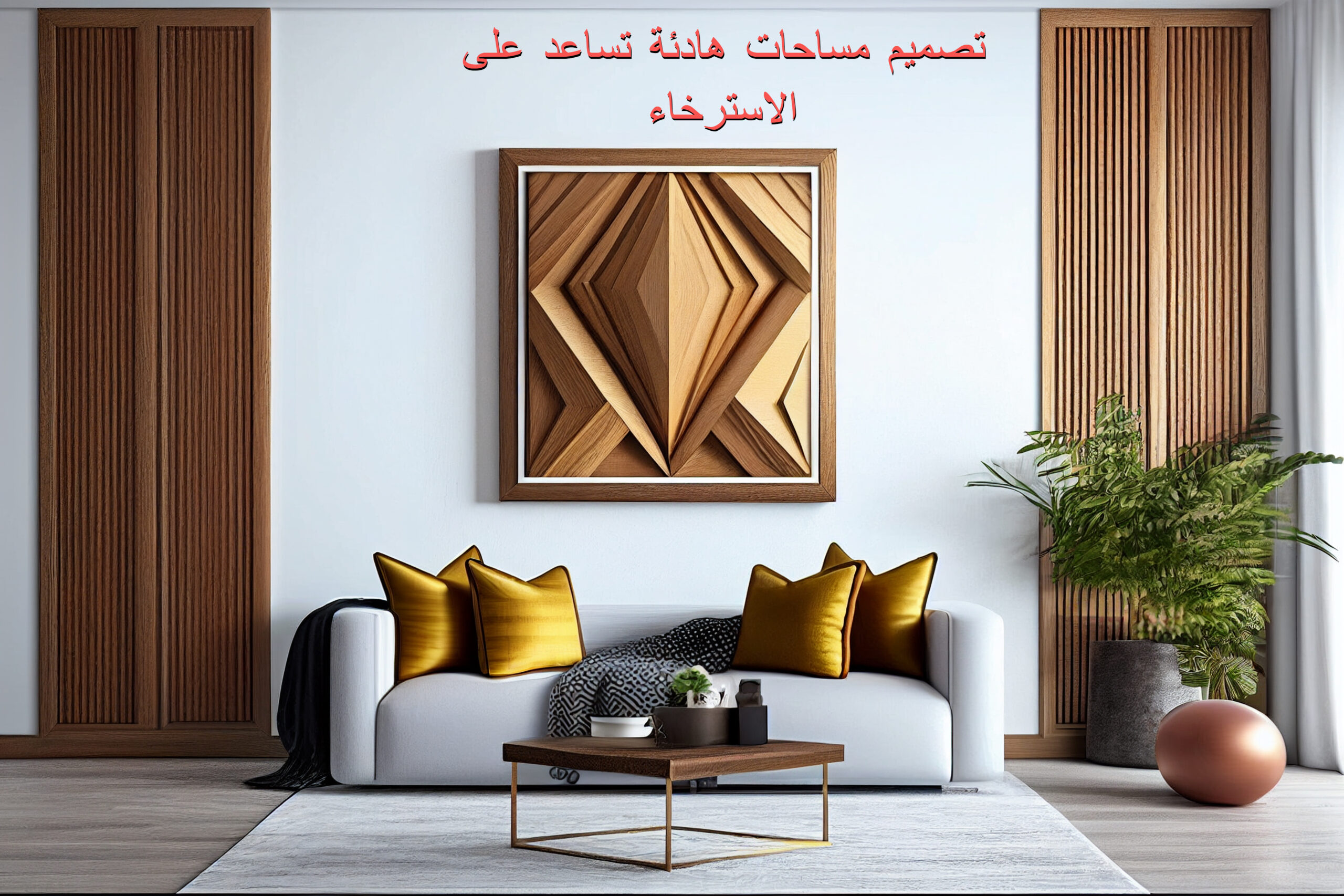 تصميم مساحات هادئة تساعد على الاسترخاء