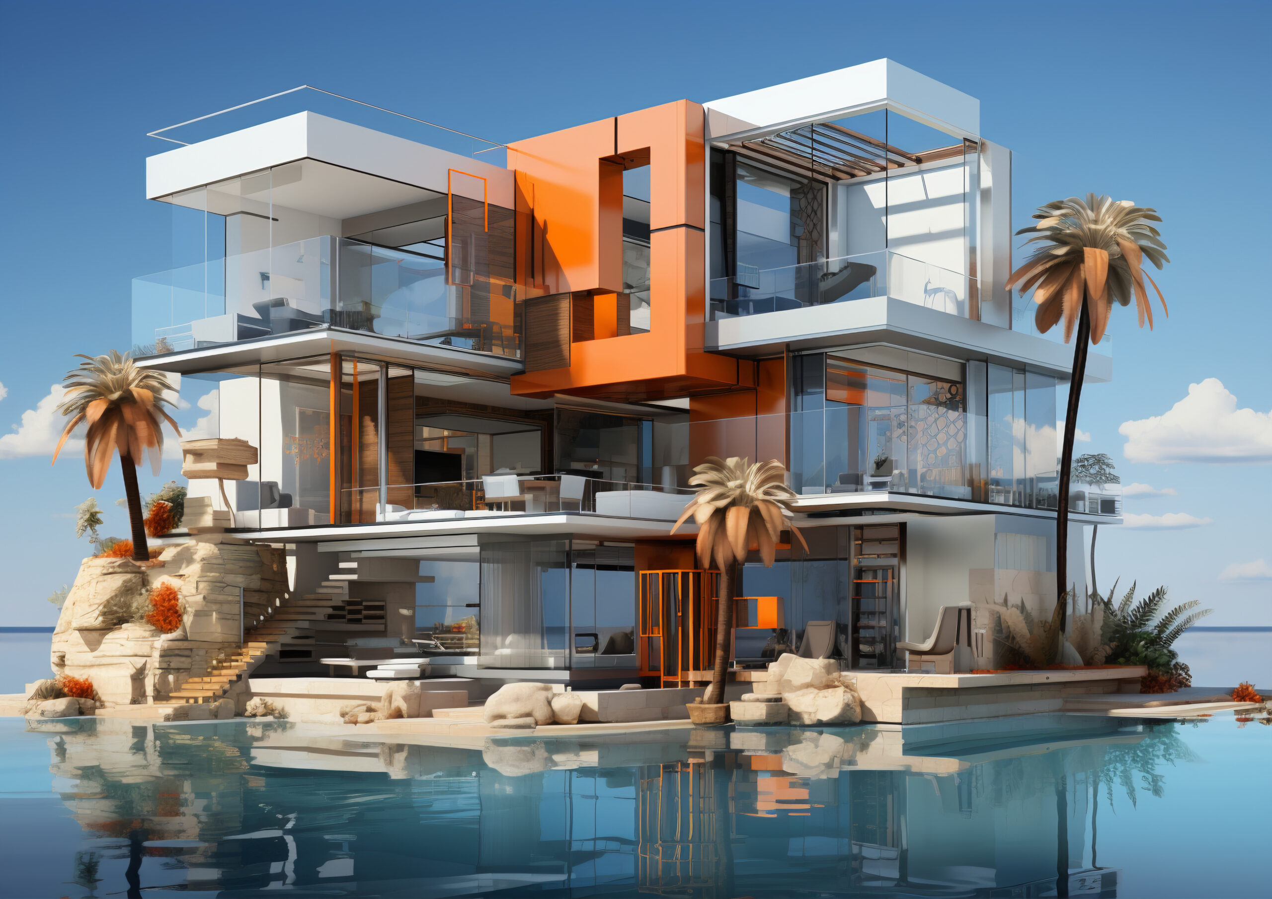 أحدث تصميمات واجهات الفلل-واجهات فلل مميزة